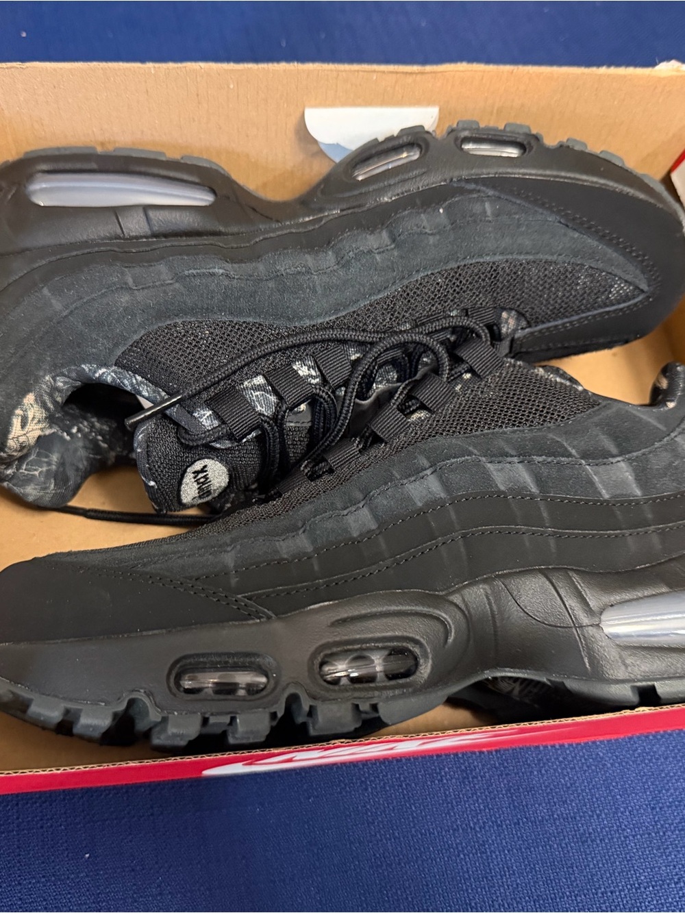 Nike Air Max 95 Big Bubble Realtree Camo Black Sneakers IQ0302-010 Men's Size 9
